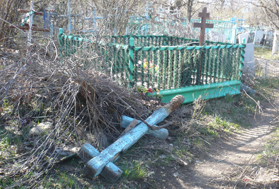 В Вольске утопает в мусоре могила инвалида ВОВ
