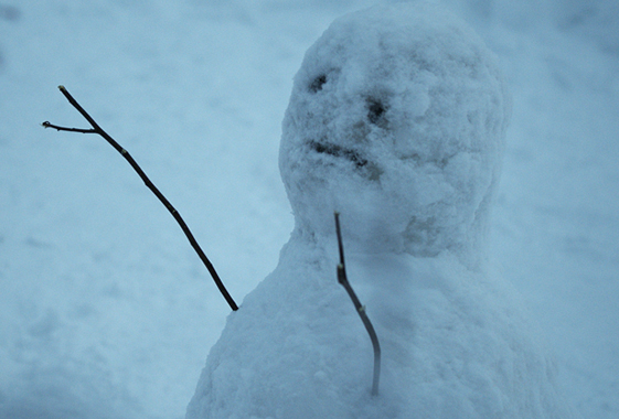 Маньяк на месте убийства замужней женщины слепил снеговика